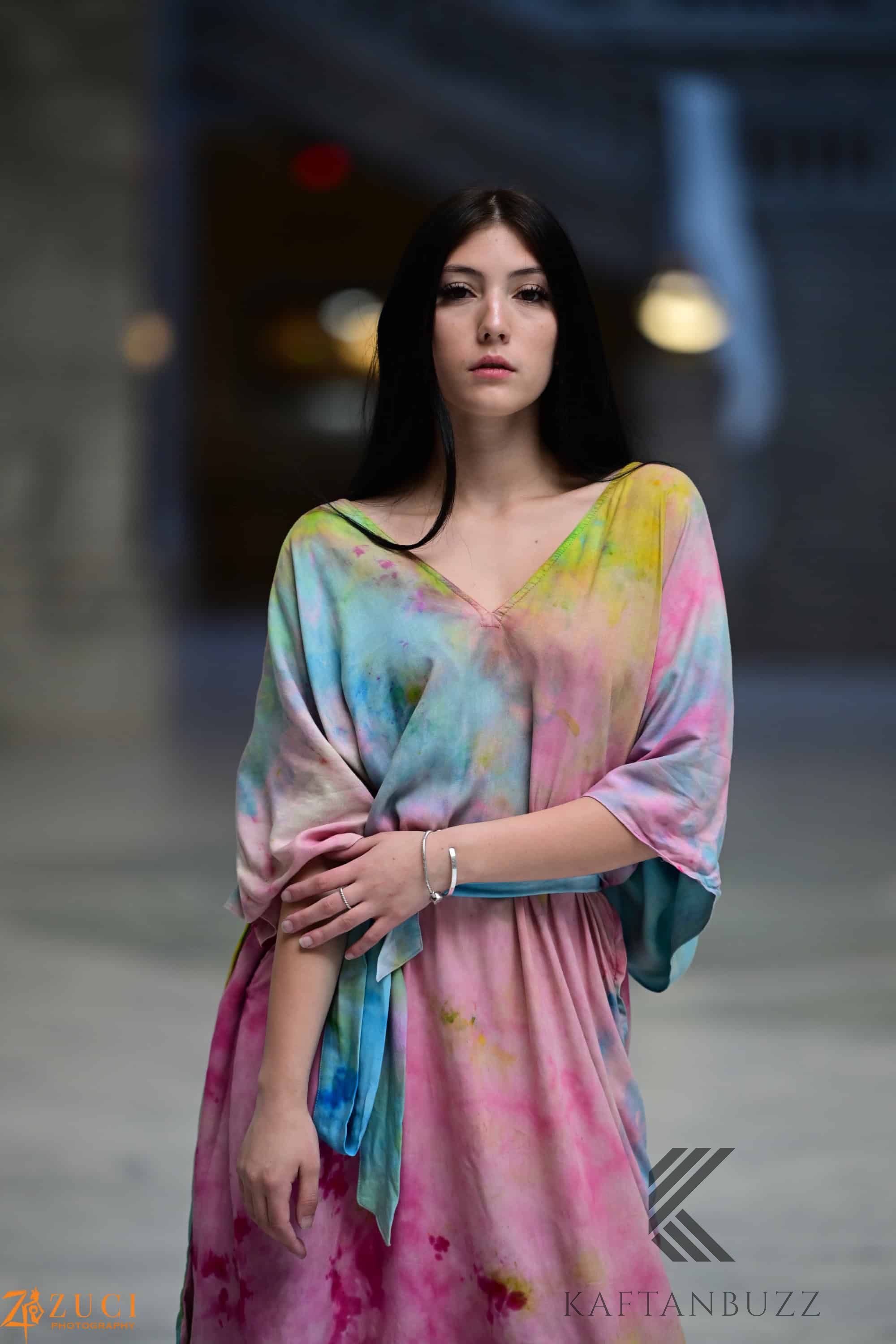 Dreamy Watercolor Kaftan – Light & Soft, Fairytale-Inspired Colors, Elegant Beachwear & Lounge Wear