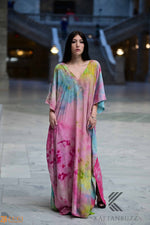 Load image into Gallery viewer, Dreamy Watercolor Kaftan – Light &amp; Soft, Fairytale-Inspired Colors, Elegant Beachwear &amp; Lounge Wear
