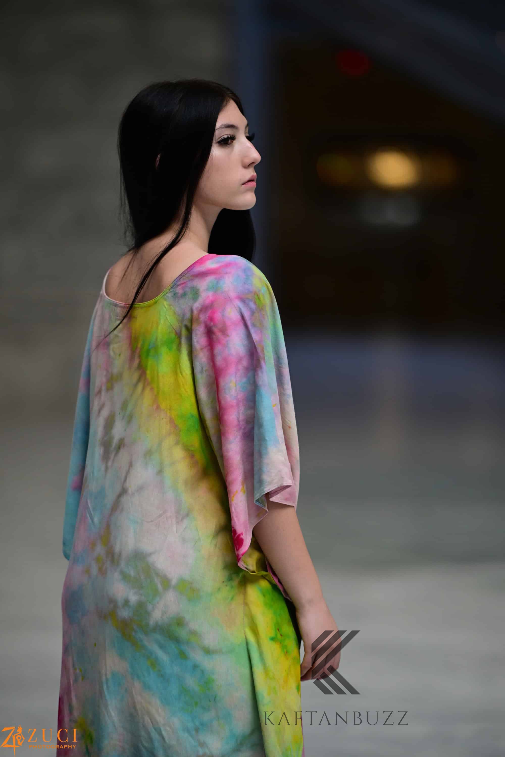 Dreamy Watercolor Kaftan – Light & Soft, Fairytale-Inspired Colors, Elegant Beachwear & Lounge Wear