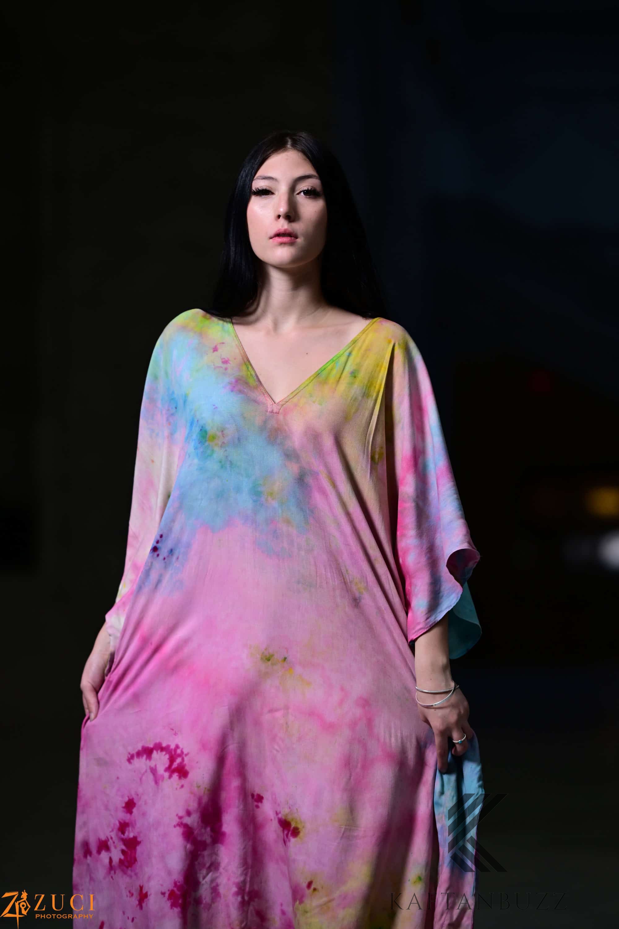 Dreamy Watercolor Kaftan – Light & Soft, Fairytale-Inspired Colors, Elegant Beachwear & Lounge Wear