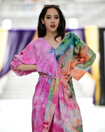 Load image into Gallery viewer, Hand-Dyed Rainbow Kaftan with Sleeves
